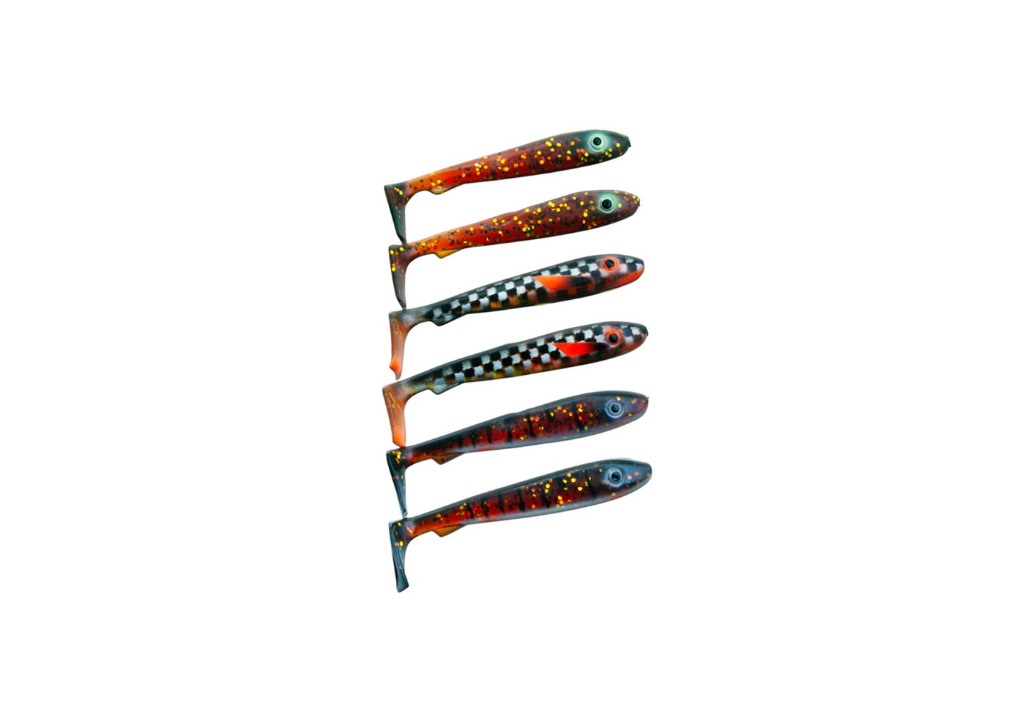 McRubber Bass 8cm 6 pack Mix Motoroil