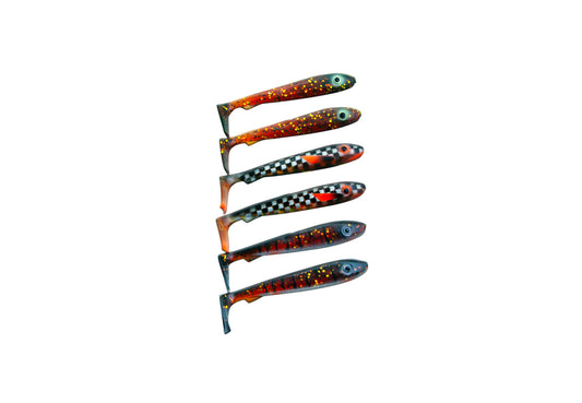 McRubber Bass 8cm 6 pack Mix Motoroil