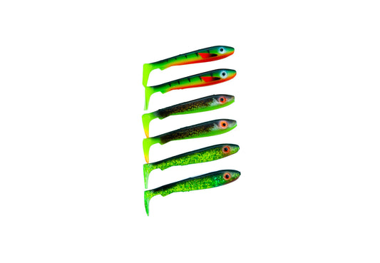 McRubber Bass 8cm 6 pack Mix Color