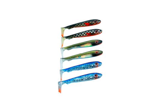 McRubber Bass 8cm 6 pack Mix Clear Sky