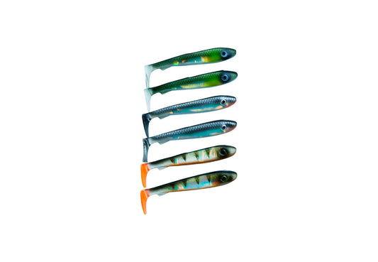 McRubber Bass 8cm 6 pack Mix Flash