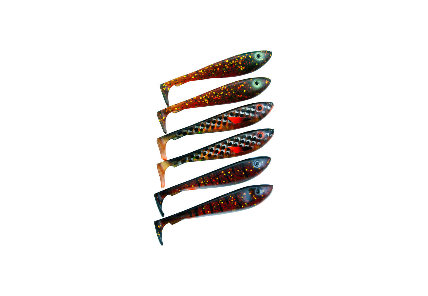 McRubber Shad 9 cm 6 pack Mix Motoroil