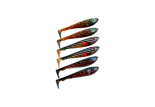 McRubber Shad 9 cm 6 pack Mix Motoroil