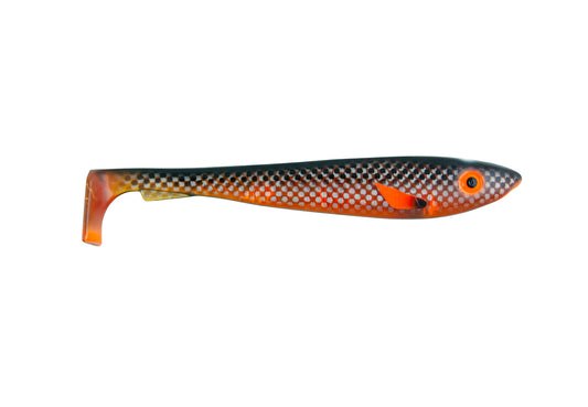 McRubber Flash Shad 17 cm Black Back Motoroil 3-pack