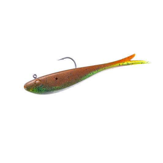 JB Fluke rigged 124 mm 11,7 g - 2 pack Green Pumpkin
