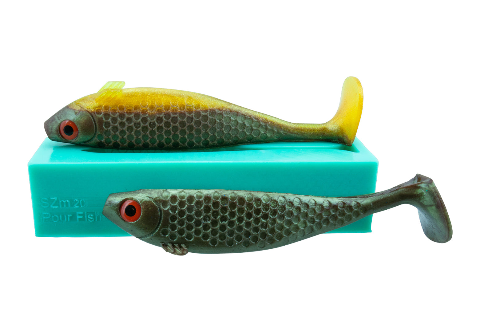 Pour Fish 20 cm silicone mold 3D eyes