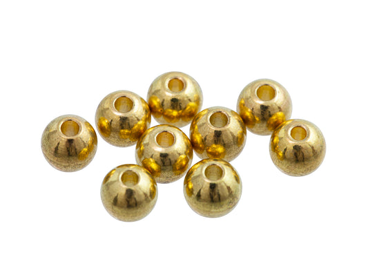 Pärla mässing Solid  5 mm 10 pack