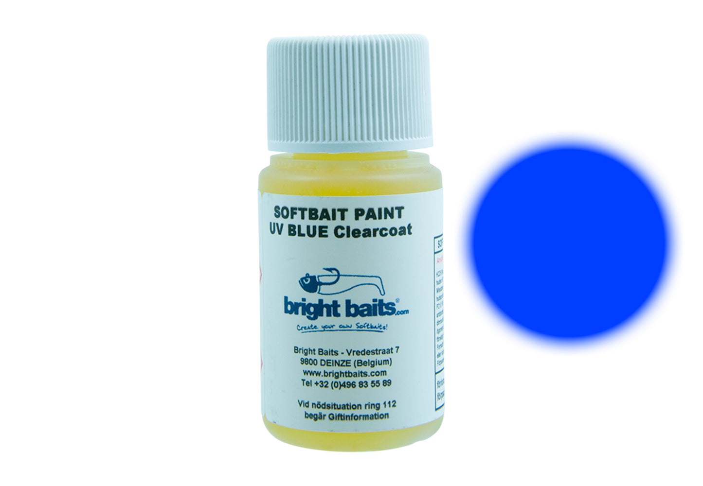 Bright Bait Softbait Paint - UV Blue Clearcoat - 60ml