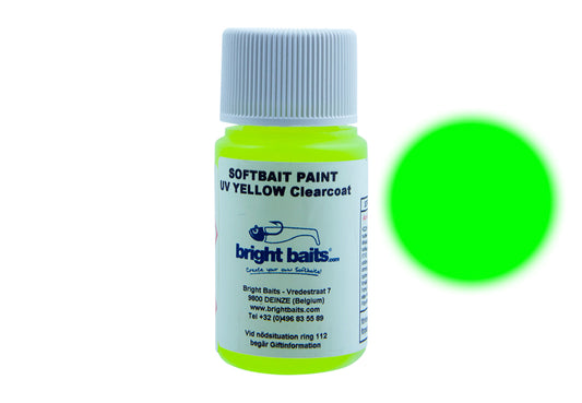 Bright Bait Softbait Paint - UV Yellow Clearcoat - 60ml