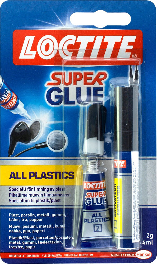 Loctite Glue All Plastic 2 g/4 ml