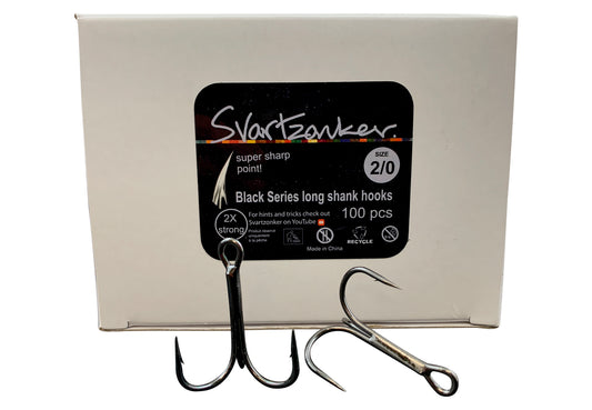 SZ Black Series long shank hooks - 100 pack