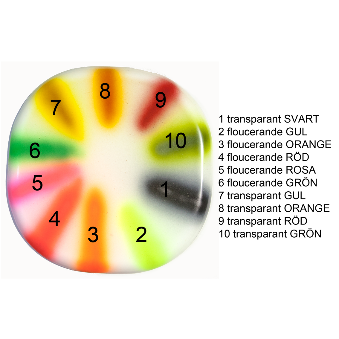 CAB färg 50ml Fluorescerande Röd