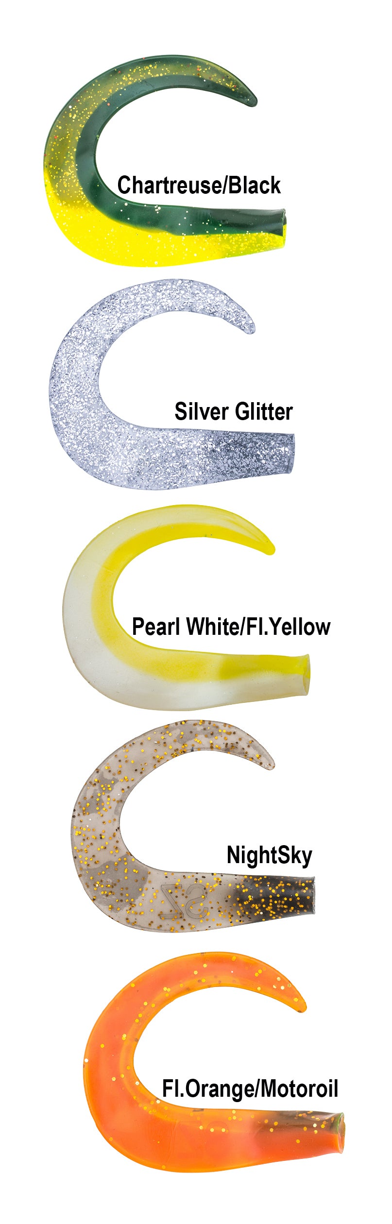 GlideTail svansar 15-pack Mix 4