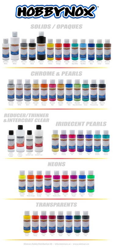 Hobbynox Airbrush färg 120 ml Solid Vit