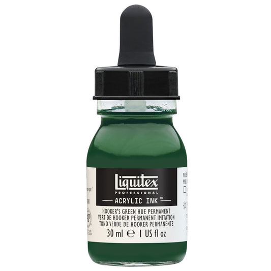 Liquitex Prof. Ink 30ml Hooker's Green permanent