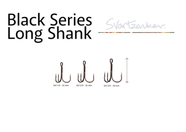 SZ Black Series long shank hooks - 100 pack