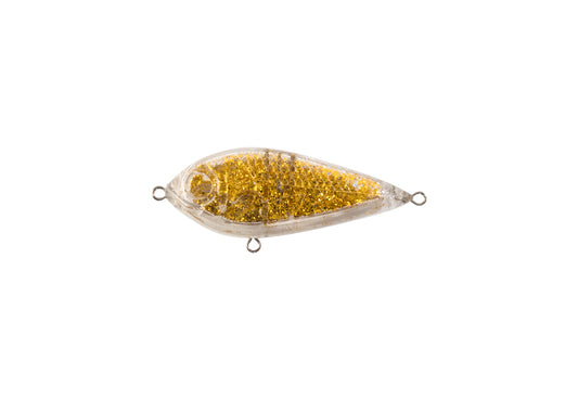 Squarepusher 7 cm Kropp omålad Guld Glitter