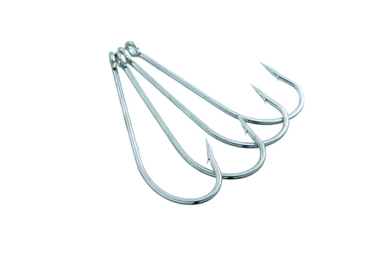 Trailerkrok enkel 9/0 Nickel 4 pack