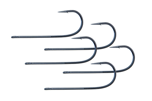 Trailerkrok enkel 6/0 Black Nickel 5 pack