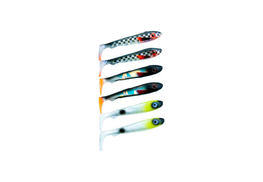McRubber Bass 8cm 6-pack Mix Overcast