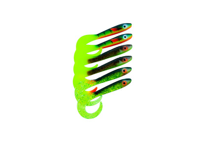 McRubber Tail 11cm 6 pack Mix Color