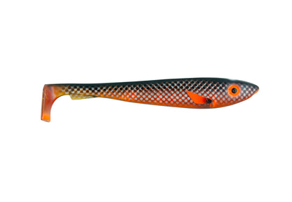 McRubber Flash Shad 17 cm Black Back Motoroil 3-pack