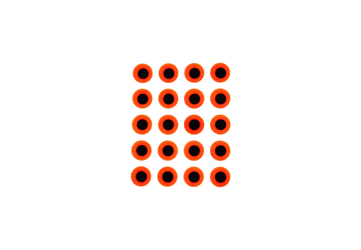 Klisterögon 2D 40 pack Fluo Red