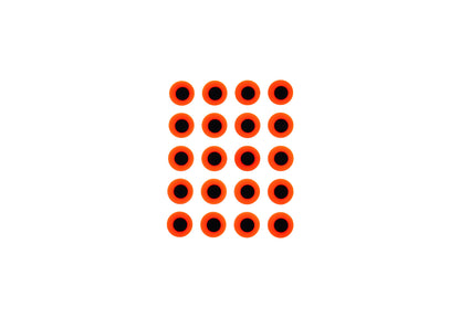 Klisterögon 2D 40 pack Fluo Red
